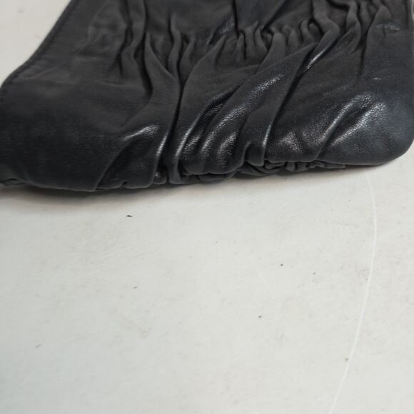 MICHAEL KORS BLACK LEATHER WEBSTER WRISTLET BAG - No Strap - Picture 14 of 14